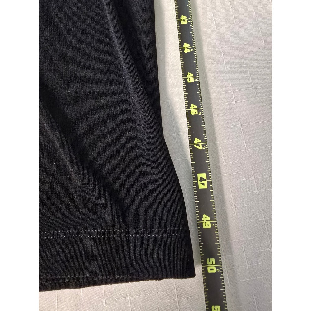 Chicos Travelers Black Maxi Dress V-Neck Short Sleeve Acetate Blend Size 2 L - Picture 8 of 8